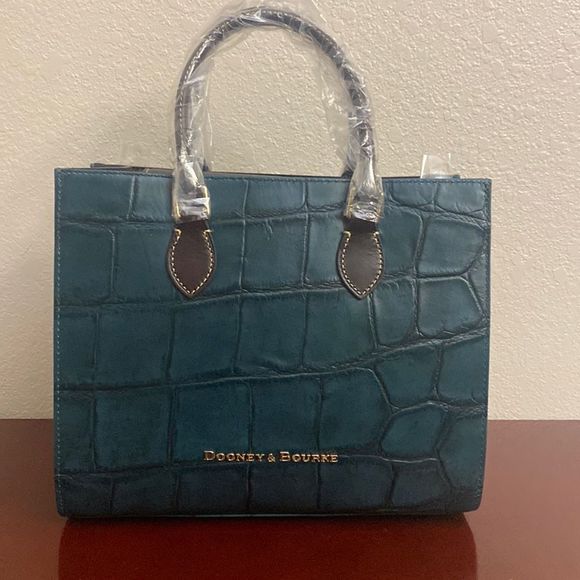 Dooney & Bourke Handbags - 💙💚🐊Elegant Dooney & Bourke Blue Deep Teal Denison Janine